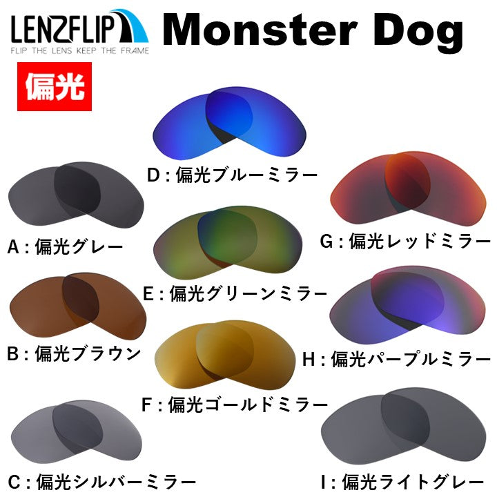 Oakley MONSTERDOG (オークリーモンスタードッグ) 用交換レンズ – LenzFlip Japan