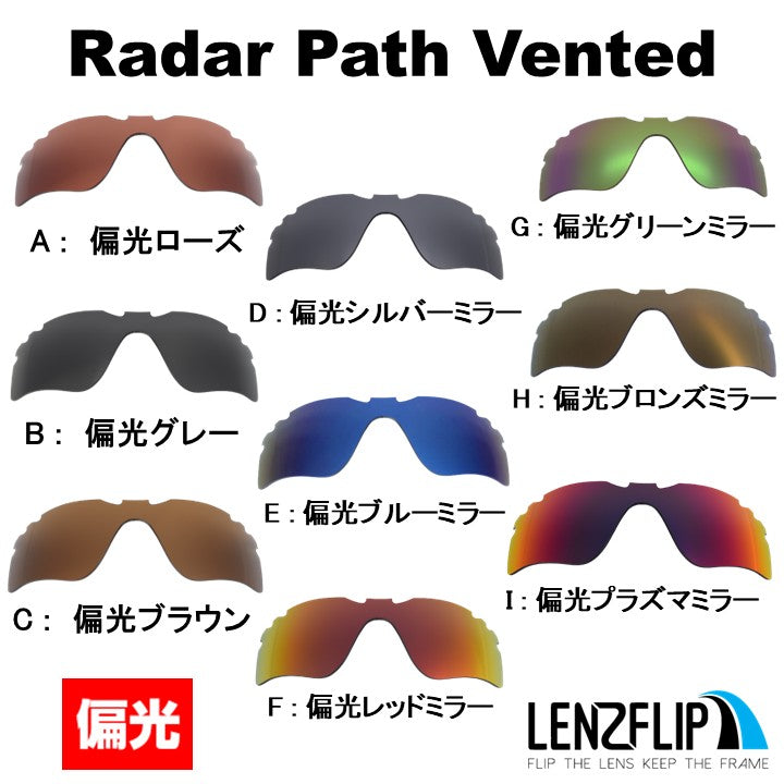 Radar Path Vented レーダー パス 用 交換レンズ
