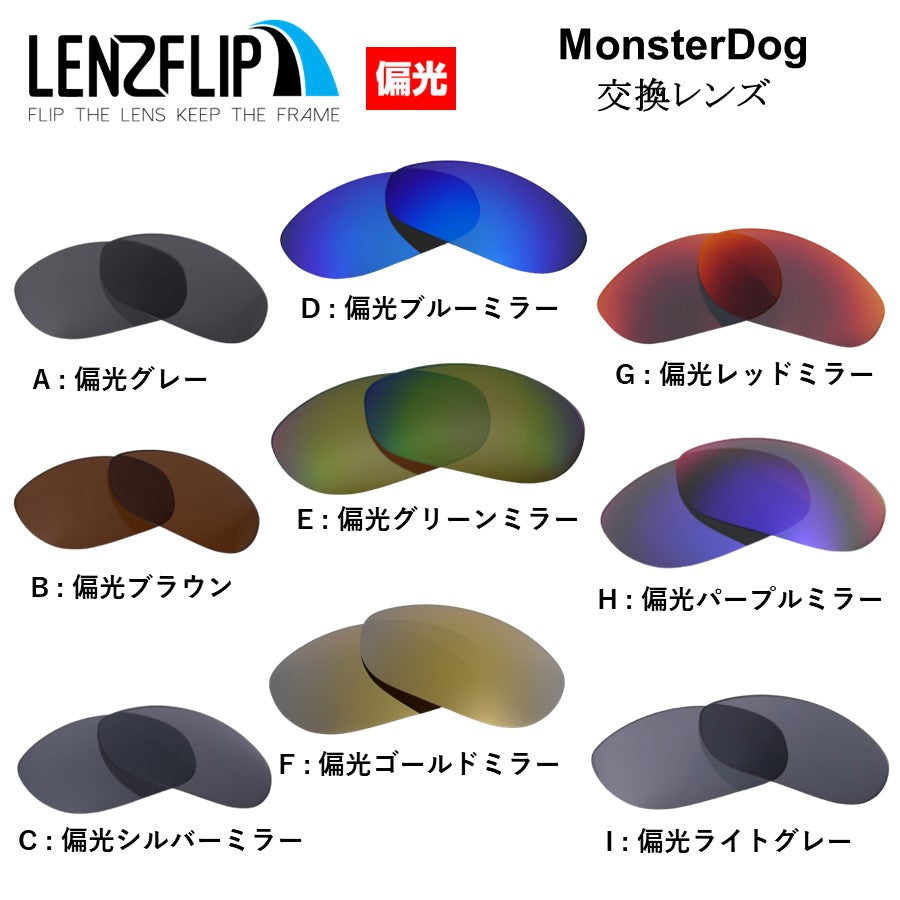 Oakley MONSTERDOG (オークリーモンスタードッグ) 用交換レンズ – LenzFlip Japan