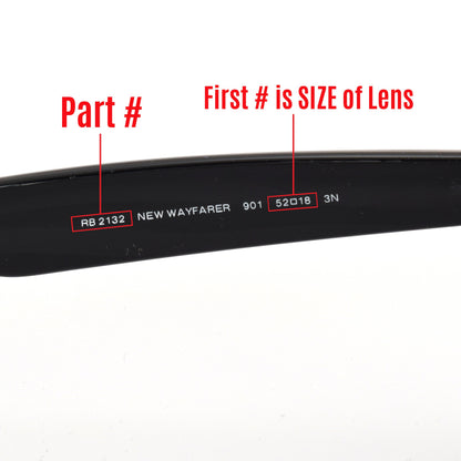 RB2132 New Wayfarer 52mm ニュー ウェイファラー 用 交換レンズ - LenzFlip Japan